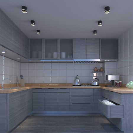 358491 OVER NT20 235 черный Светильник накладной IP20 LED 4000K 12W 220V ARUM