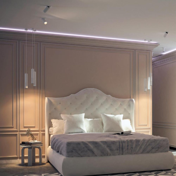 358511 OVER NT21 229 белый Светильник накладной светодиодный, провод 2м IP20 LED 4000K 12W 220V MAIS LED