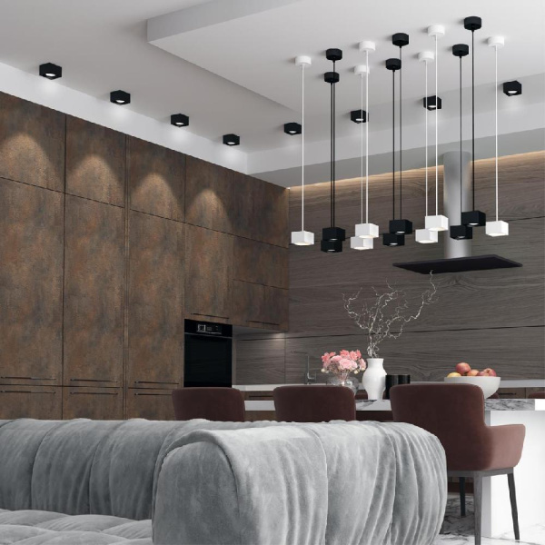 358654 OVER NT21 230 черный Светильник накладной светодиодный IP20 LED 4000К 12W 220V PATERA