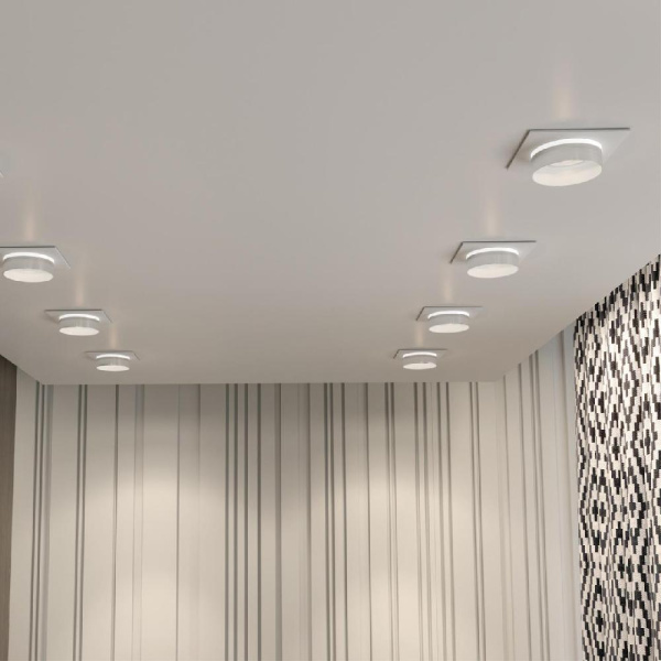 370785 SPOT NT21 334 белый Светильник встраиваемый влагозащищенный IP44 GU10 9W 220V WATER