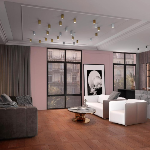 370727 OVER NT21 257 серебро Светильник накладной IP20 GU10 9W 235V ELINA