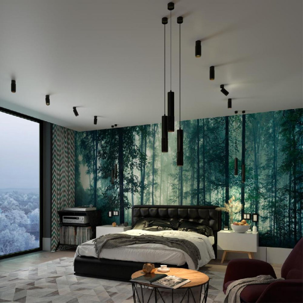 370760 OVER NT21 244 черный Светильник накладной, провод 2м IP20 GU10 50W 220V MAIS