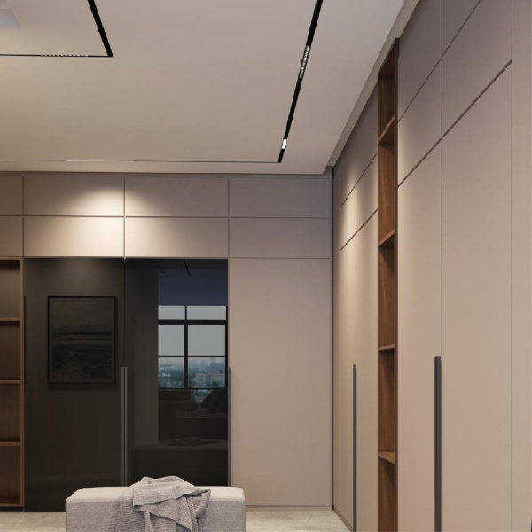 358614 SHINO NT21 064 черный Трековый низковольтный св-к диммируемый с ДУ, со сменой цв.температуры IP20 LED 3000~6500К 12W 48V FLUM