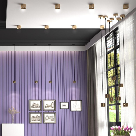 358669 OVER NT21 230 золото Светильник накладной светодиодный IP20 LED 4000К 12W 220V PATERA