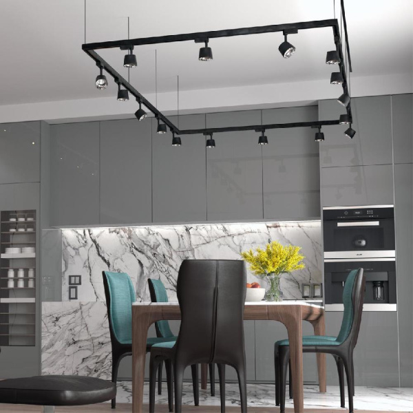 358709 PORT NT21 094 черный/хром Светильник трековый однофазный трехжильный IP20 LED 4000K 10W 100-265V KNOF