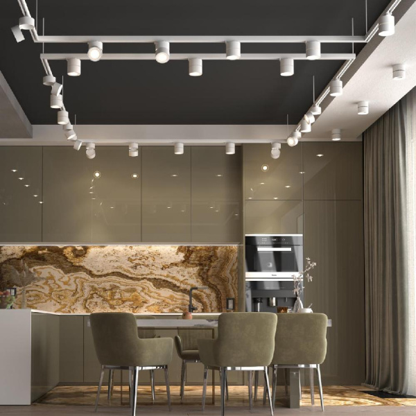 358780 PORT NT21 149 белый Трехфазный трековый светодиодный светильник IP20 LED 15W 4000K 1300Лм 100-265V GRODA