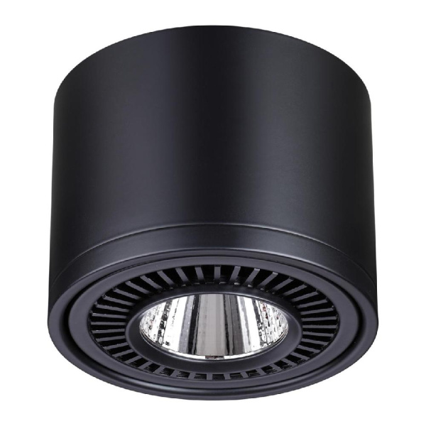 358814 OVER NT21 219 черный Светильник накладной светодиодный IP20 LED 18W 1600Лм 4000K 220V GESSO