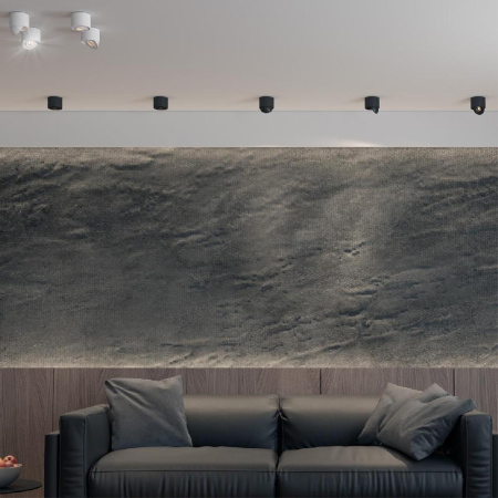 358814 OVER NT21 219 черный Светильник накладной светодиодный IP20 LED 18W 1600Лм 4000K 220V GESSO