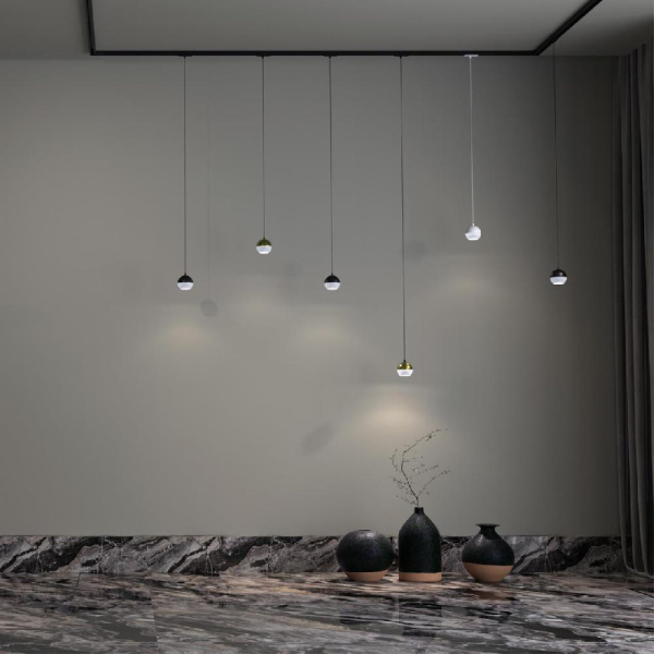 370821 PORT NT22 126 белый Светильник трековый однофазный трехжильный, провод 1м IP20 GU10 9W 220V GARN