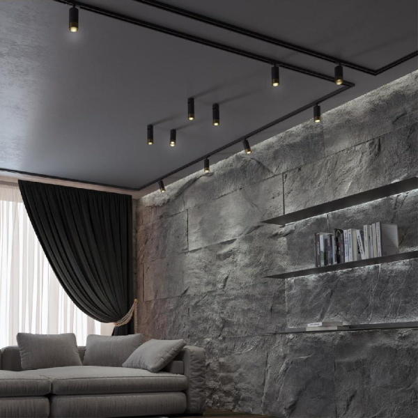 370863 PORT NT22 092 черный/золото Светильник трековый однофазный двухжильный IP20 GU10 9W 220V SLIM