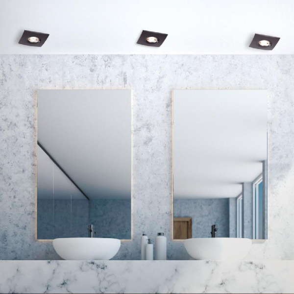 370796 SPOT NT21 336 черный Светильник встраиваемый влагозащищенный IP44 GU10 50W 220V WATER