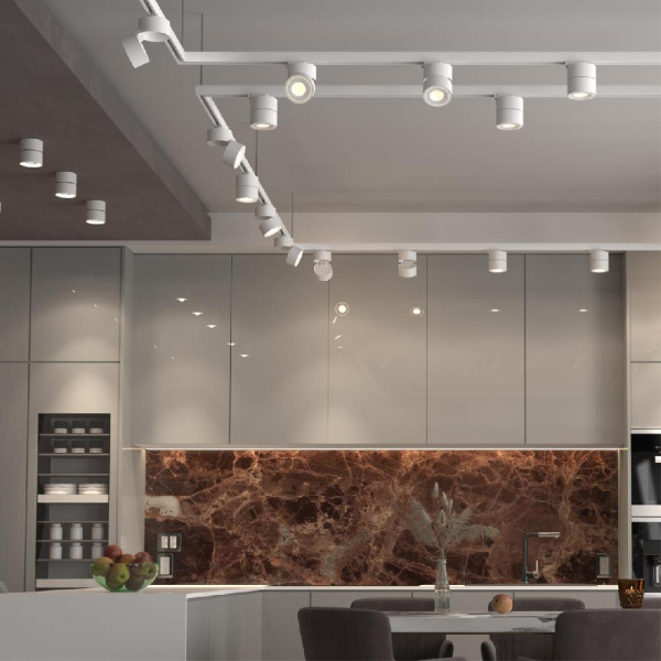 358774 OVER NT21 221 белый Светильник накладной светодиодный IP20 LED 15W 4000K 1300Лм 100-265V GRODA