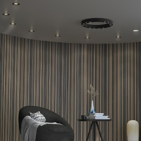 358790 SPOT NT21 280 черный Светильник встраиваемый светодиодный IP20 LED 15W 4000K 1600Лм 110-265V BIND