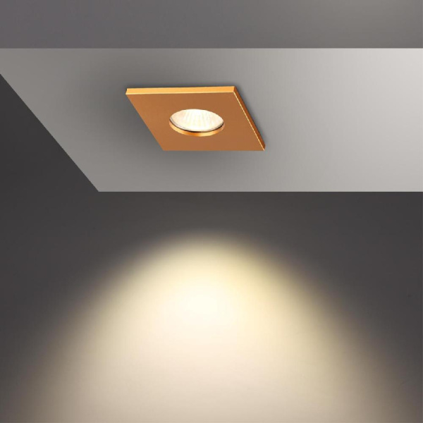 370807 SPOT NT22 287 матовое золото Светильник встраиваемый влагозащищенный IP44 GU10 50W 220V AQUA