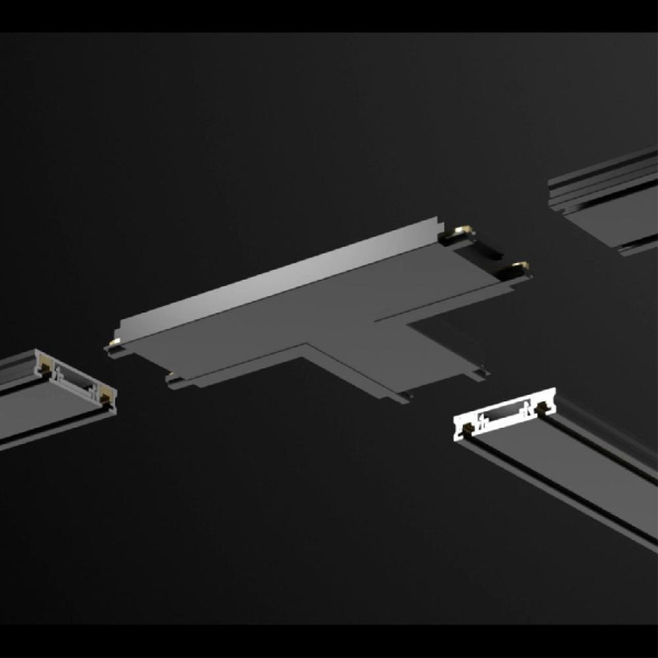 135210 SHINO NT23 043 белый Соединитель с токопроводом "T" для низковольтного шинопровода IP20 48V SMAL