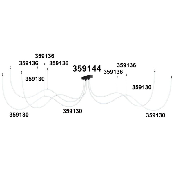 359144 KONST NT23 190 черный База для накладного монтажа светильников 359128-359133 IP20 70-200W 170-265V RAMO