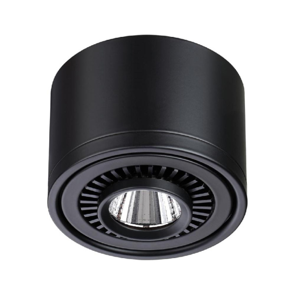 358812 OVER NT21 219 черный Светильник накладной светодиодный IP20 LED 9W 770Лм 4000K 220V GESSO