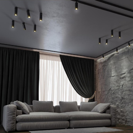 370871 OVER NT22 252 черный/золото Светильник накладной IP20 GU10 9W 220V SLIM