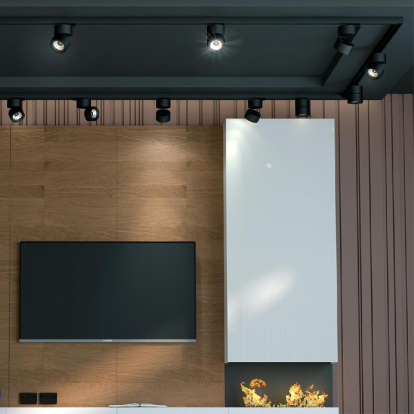 358787 PORT NT21 149 черный Трехфазный трековый светодиодный светильник IP20 LED 25W 4000K 2200Лм 100-265V GRODA