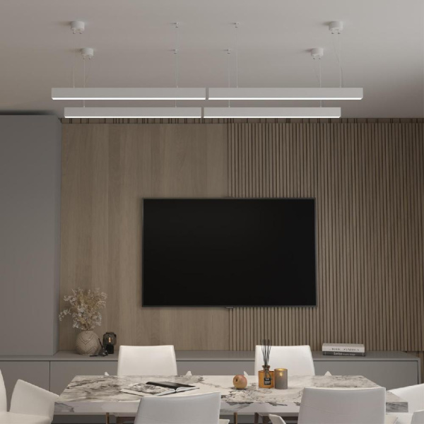 358867 OVER NT22 208 белый Светильник накладной/подвесной светодиодный (длина подвесов 1,2м) IP20 LED 4000K 30W 220V ITER