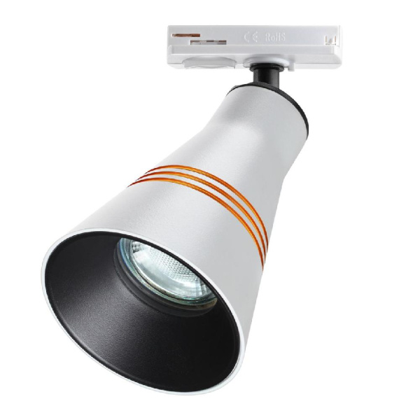 370858 PORT NT22 094 белый Светильник трековый однофазный двухжильный IP20 GU10 9W 220V SOBIT