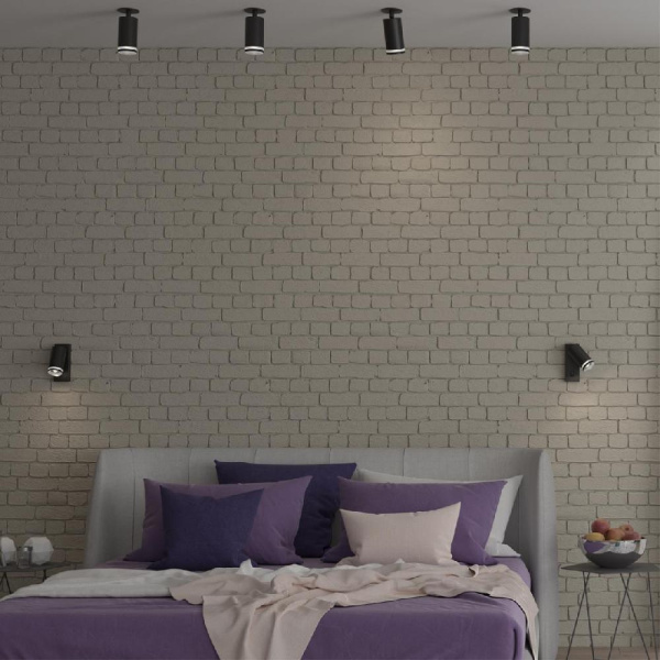 370893 OVER NT22 250 черный Светильник накладной настенный IP20 GU10 9W 220V ULAR