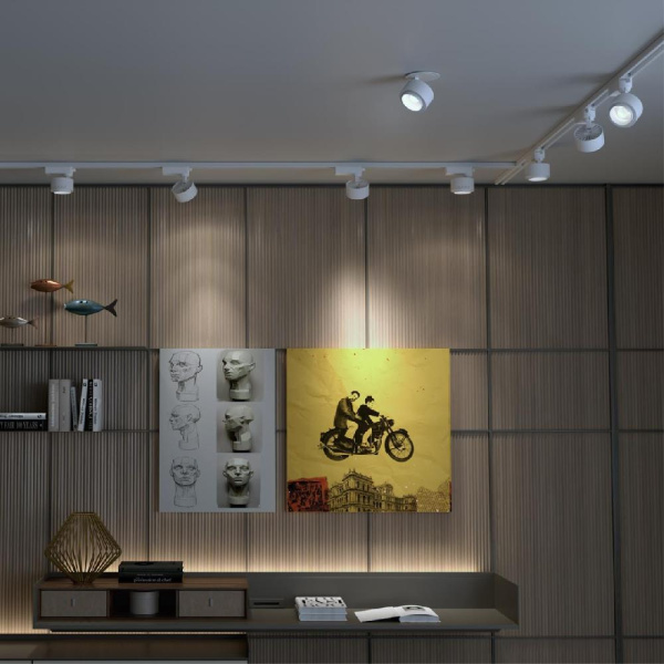 358943 PORT NT22 106 белый Светильник трековый однофазный трехжильный IP20 LED 4000К 15W 220V EDDY