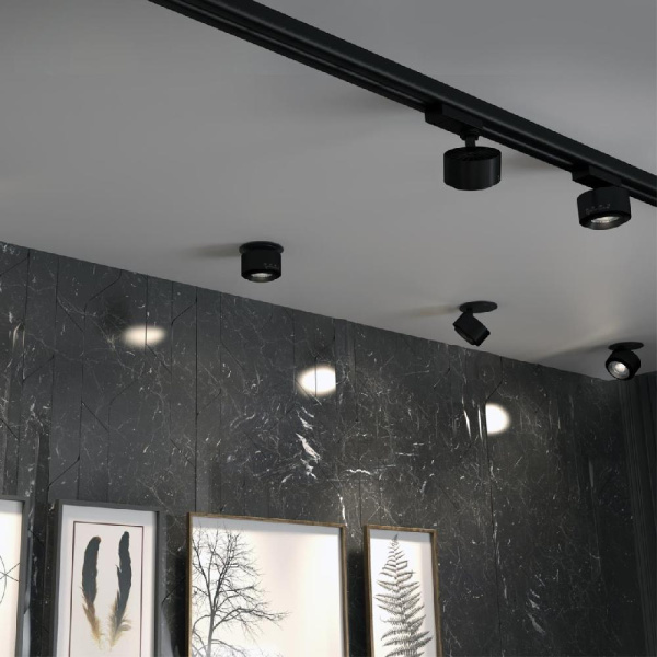 358944 SPOT NT22 266 черный Светильник встраиваемый светодиодный IP20 LED 4000К 18W 220V EDDY