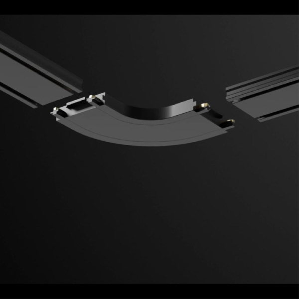 135207 SHINO NT23 043 черный Соединитель с токопроводом "L" для низковольтного шинопровода IP20 48V SMAL