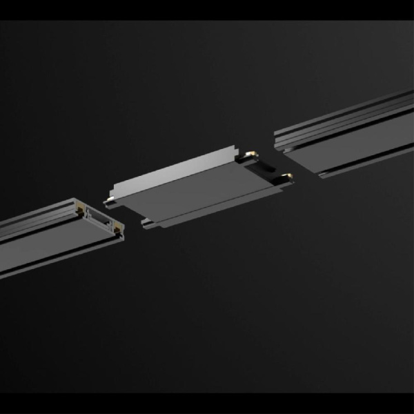 135215 SHINO NT23 043 черный Соединитель с токопроводом прямой для низковольтного шинопровода IP20 48V SMAL