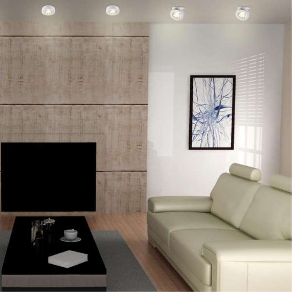 357982 SPOT NT19 279 белый Встраиваемый светильник IP20 LED 3000К 12W 220V GRODA