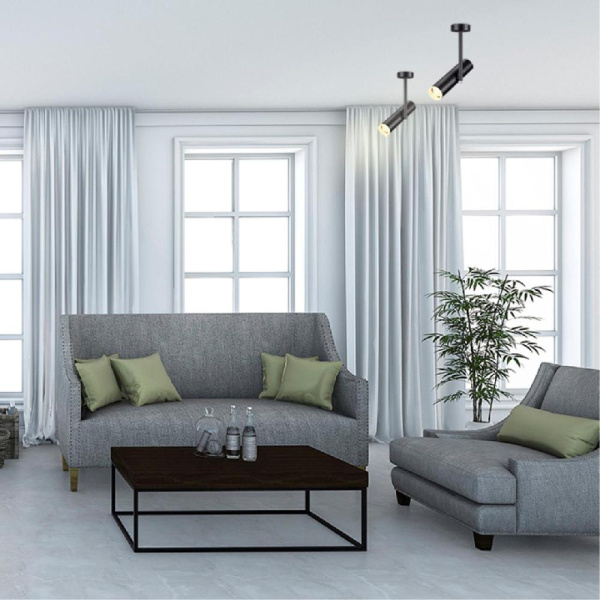 370573 OVER NT19 249 черный Накладной светильник IP20 GU10 50W 220V BATRA