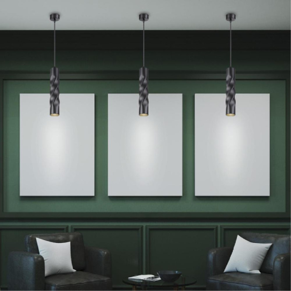 358125 OVER NT19 226 черн Накладной светильник, длина провода 1м IP20 LED 3000K 12W 160 - 265V ARTE