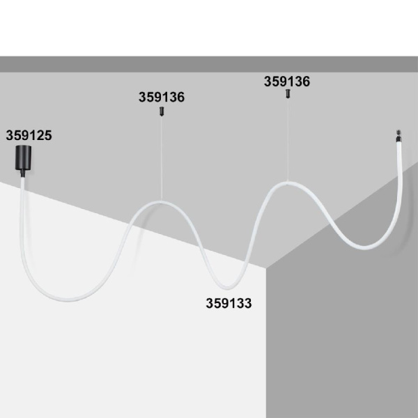359125 KONST NT23 190 черный База для накладного монтажа светильников 359128-359133 IP20 15-40W 170-265V RAMO