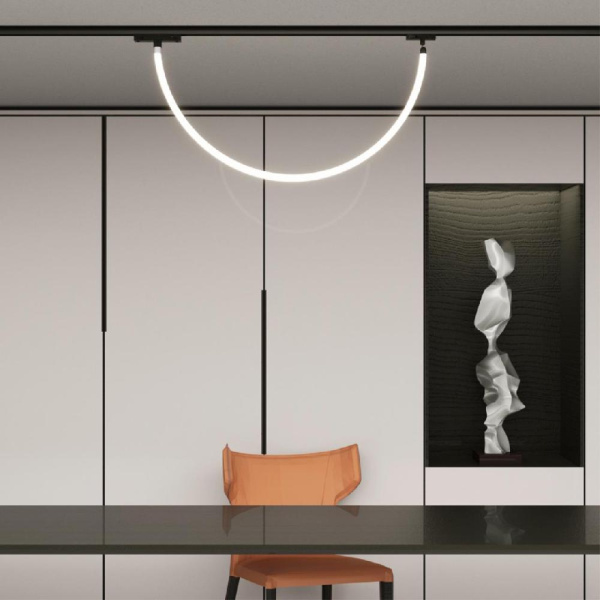 359126 KONST NT23 089 черный Трековый однофазный двухжильный адаптер для светильников 359128-359133 IP20 15-40W 170-265V RAMO