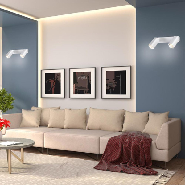 370554 OVER NT19 261 белый Накладной светильник IP20 GU10 2*50W 230V GUSTO