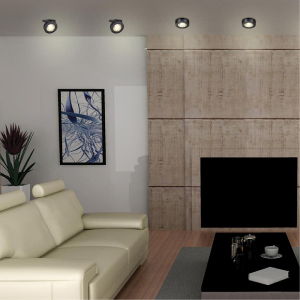 357983 SPOT NT19 279 черный Встраиваемый светильник IP20 LED 3000К 12W 220V GRODA