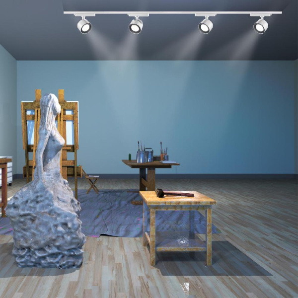 358432 PORT NT20 123 белый Светильник трековый однофазный трехжильный IP20 LED 4000K 20W 220-240V PIRUM