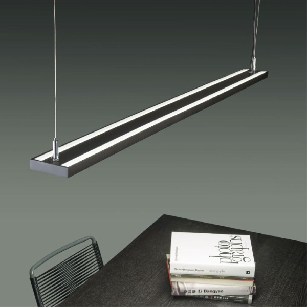 358446 OVER NT20 213 черный Подвесной светильник IP20 LED 40W вниз + 20W вверх 100-277V ITER