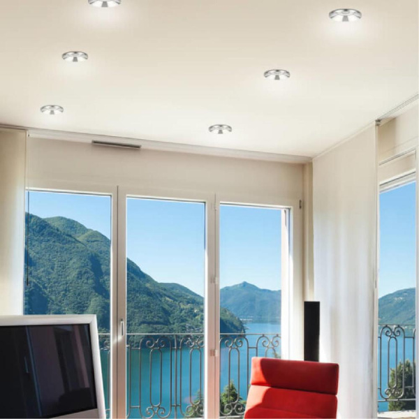 357589 SPOT NT18 287 хром Встраиваемый светильник IP44 LED 3000K 10W 100-265V METIS