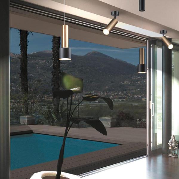 358987 OVER NT22 198 бронза светлая/черный Светильник светодиодный накладной IP20 LED 4000K 15W 220V ALBA