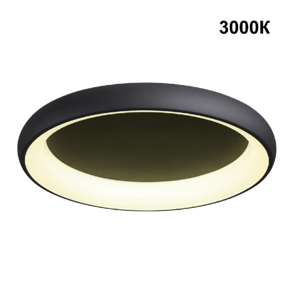 359025 OVER NT23 167 черный Светильник накладной диммируемый, в комплекте пульт ДУ (2.4G) IP20 LED 3000К~6000К 60W 85-265V FOLD