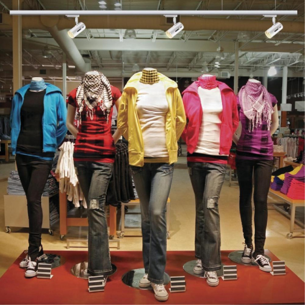 370413 PORT NT19 128 белый Светильник трековый однофазный трехжильный IP20 GU10 50W 220V PIPE