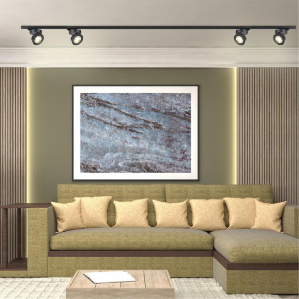 357987 PORT NT19122 черный Светильник трековый однофазный трехжильный IP20 LED 3000К 12W 220V GRODA