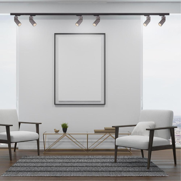 370589 PORT NT19 131 серебристый черный Светильник трековый однофазный трехжильный IP20 GU10 50W 220-240V ELITE