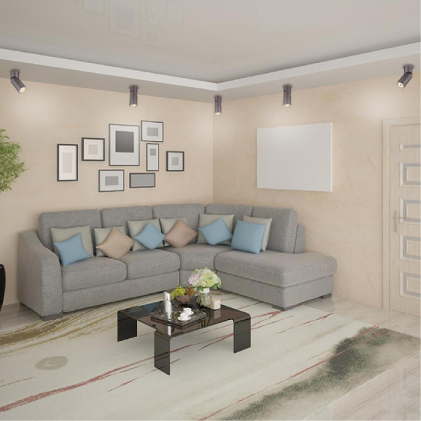 370590 OVER NT19 248 серебристый черный Накладной светильник IP20 GU10 50W 220-240V ELITE