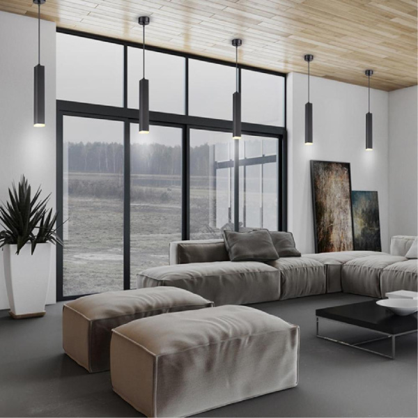 358128 OVER NT19 227 черный Накладной св-к длина провода 1м IP20 LED 3000K 12W 160 - 265V MODO