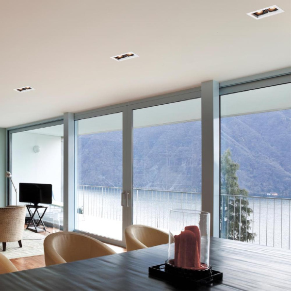 370713 SPOT NT20 289 белый/черный Встраиваемый светильник IP20 GU10 2*50W 220V GESSO