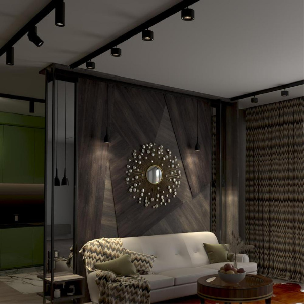 135091 SHINO NT20 054 черный Низковольтный шинопровод 1м (токопровод и заглушки в комплекте) IP20 48V FLUM