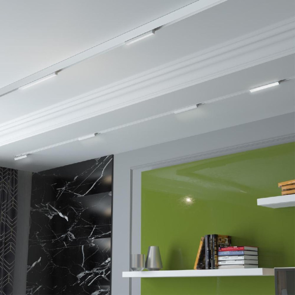 135092 SHINO NT20 054 белый Низковольтный шинопровод 2м (токопровод и заглушки в комплекте) IP20 48V FLUM